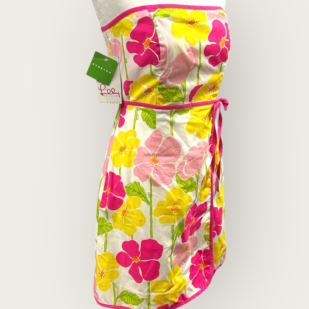 Vintage Lilly Pulitzer Strapless Dress NWT | 90sβ Floral Stretch Size 6 - Picture 3 of 12